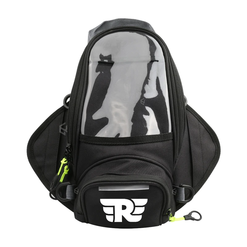 Oxford Aqua M8 Borsa Da Serbatoio Magnetica Impermeabile: Tela Cerata PVC Con Chiusura A Rotolo, Tasca Zip, Per Moto Con Serbatoio Metallico (Nero)