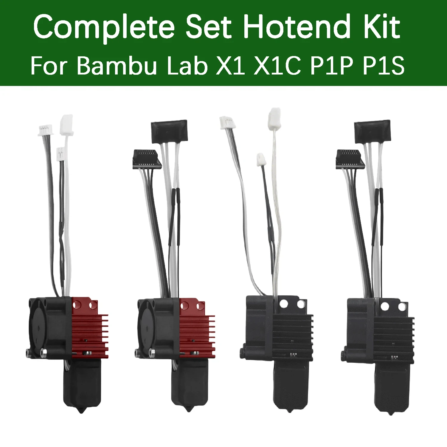Complete Hotend Assembly Hotend For Bambu Lab X1 X1C P1P P1S with Fan Upgrade 2.0 with Nozzle Complete Bamboo Lab X1 Carbon