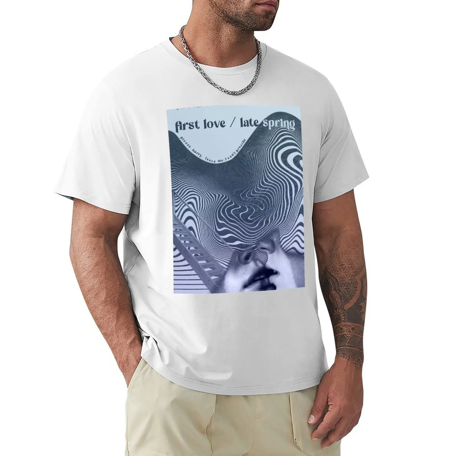 

first love / late spring poster T-Shirt kawaii clothes vintage boys animal print workout shirts for men