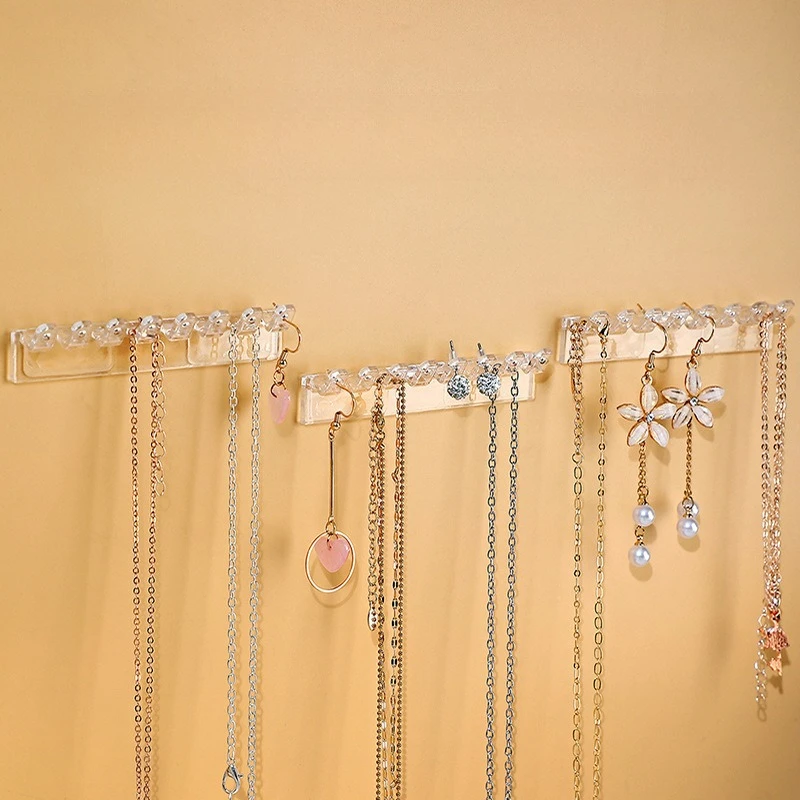 Transparent Hook Wall-Mounted Jewelry Rack Image 4