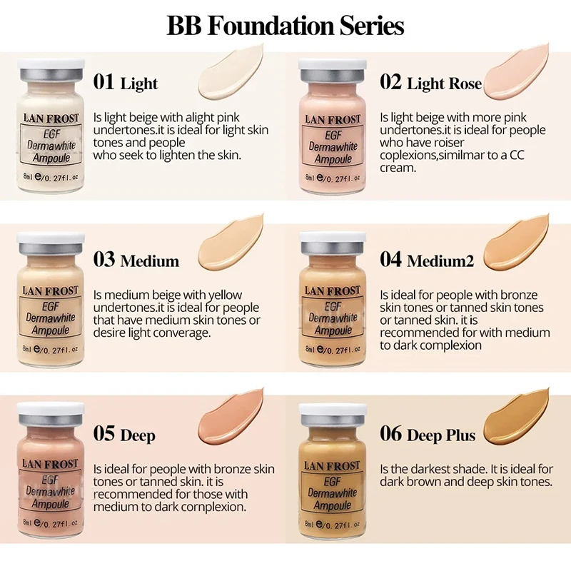12pcs Korea BB Cream Glow Face Skin Care Serum Essence Ampoule Foundation Brightening Whitening Anti-Wrinkle Acne Beauty