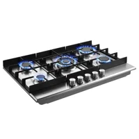 Tieasy 30 inch 5 Burners Built-in Stainless Steel LPG/NG Convertible Gas Cooktop GC002-305S 1