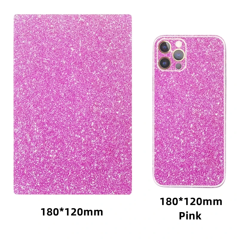 50pcs Luxury Glitter Bling Phone Stickers For iPhone Universal Decorative Film For Blade Cutting Machine Film Rear Back Sticker