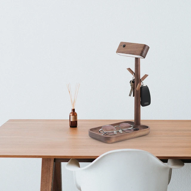 Solid Wood Motion Sensor Desk Lights with Hooks