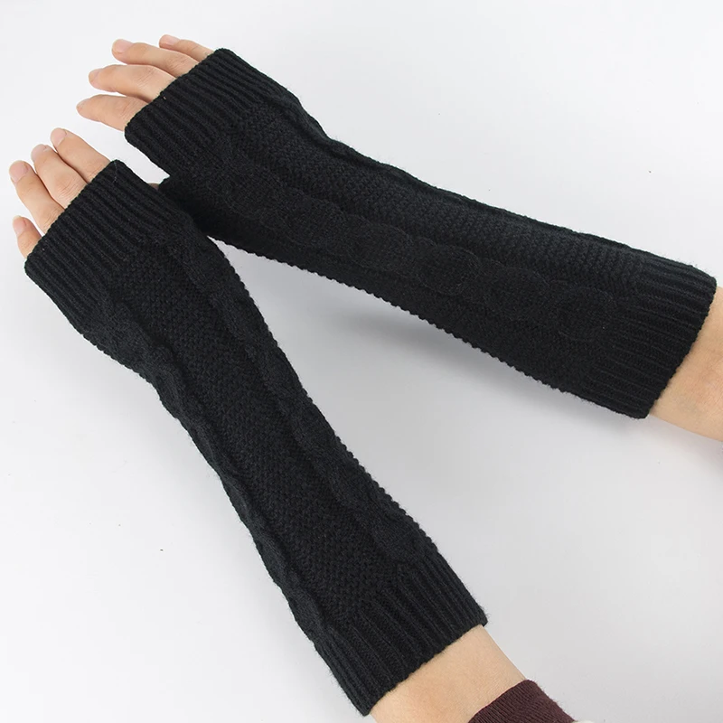 Girls Arm Sleeve Cover Winter Warm Cold-proof Soft Comfort Kids Arm Knitted Sleeves Cover Children's Protective Accessories
