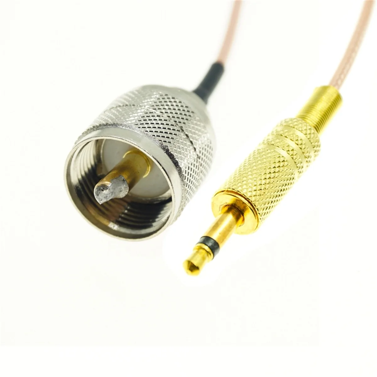 

3.5mm Mono 1/8 Male to UHF PL259 Male Connector for Pigtail Extension Cable RG316