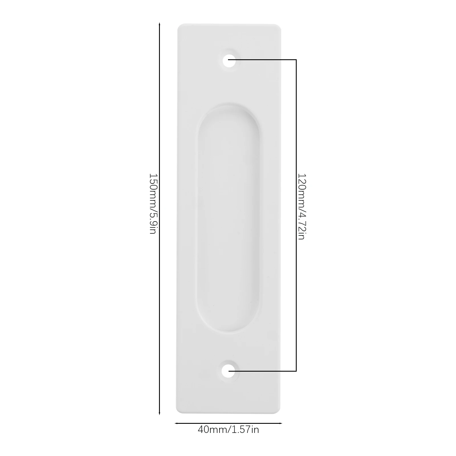Door Handles 1 Set Barn Door Sliding Pull Handle Hardware Screw Hidden Door Kitchen Drawer Pulls for Sliding Barn Doors Gates Garages Sheds