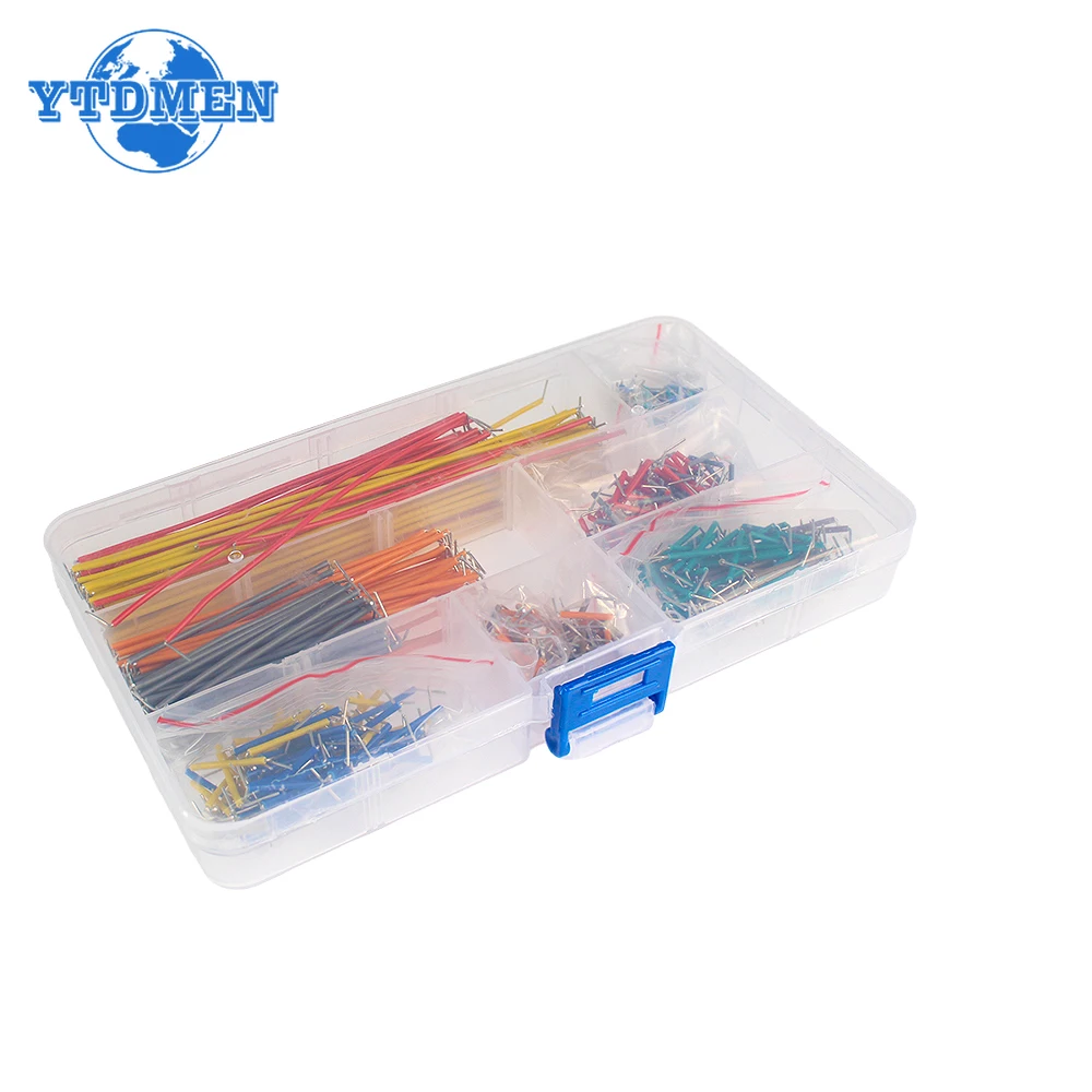140-840pcs Boxed Jumpers 14 Kinds of Length Breadboard Special Wire Connecting Wires Jumper Wire with ESD-10 Tweezers Diy Kit