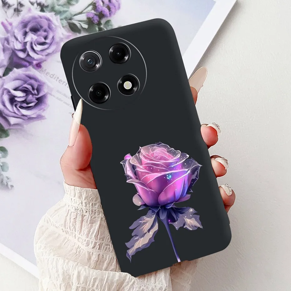 Sleek Black Silicon Soft TPU Phone Case - Modern Design Back Cover