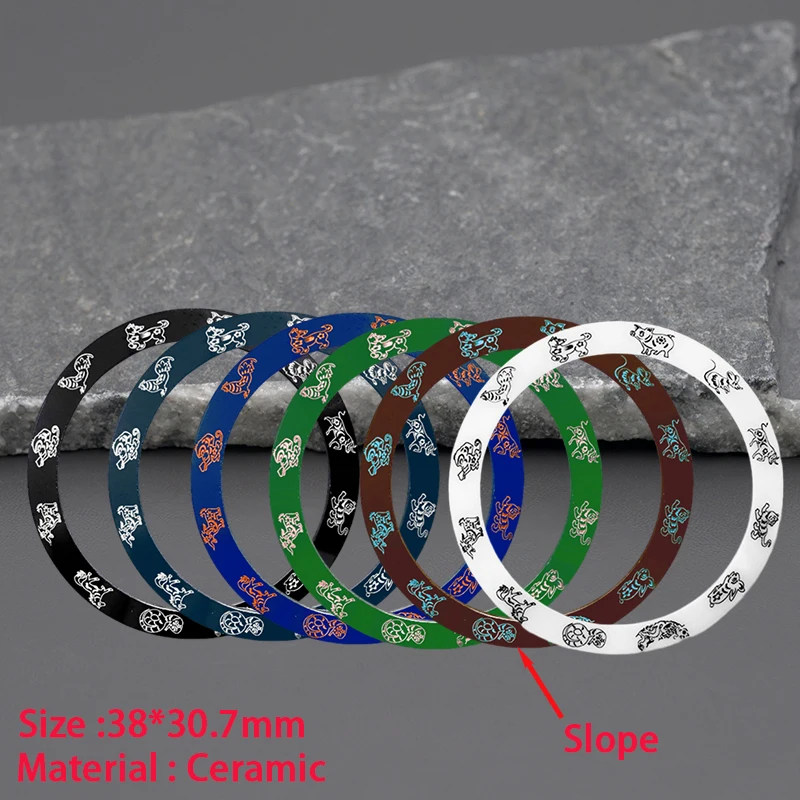38*30.7Mm Orologio Inclinato Inserto Lunetta In Ceramica Accessori Per Orologi Fit Gmt 600M Omega Seiko Skx007 Modifica Della Cassa Dell'Orologio Da U