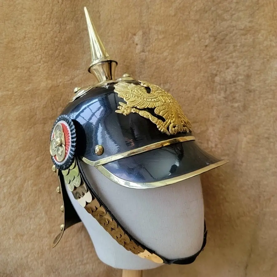 German World War I helmet Prussia spire helmet PICKELHAUBE historical recovery postage