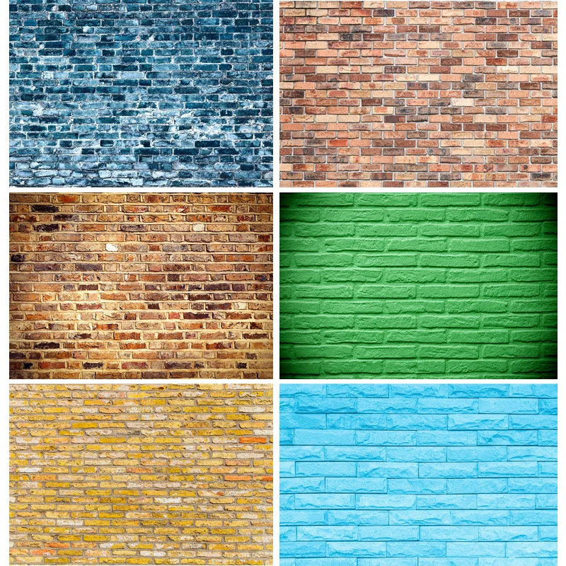 

Art Fabric Brick Wall and Floor Theme Photography Backdrops Wooden indoor Photo Photo Studio Props Background 712 CHM-133