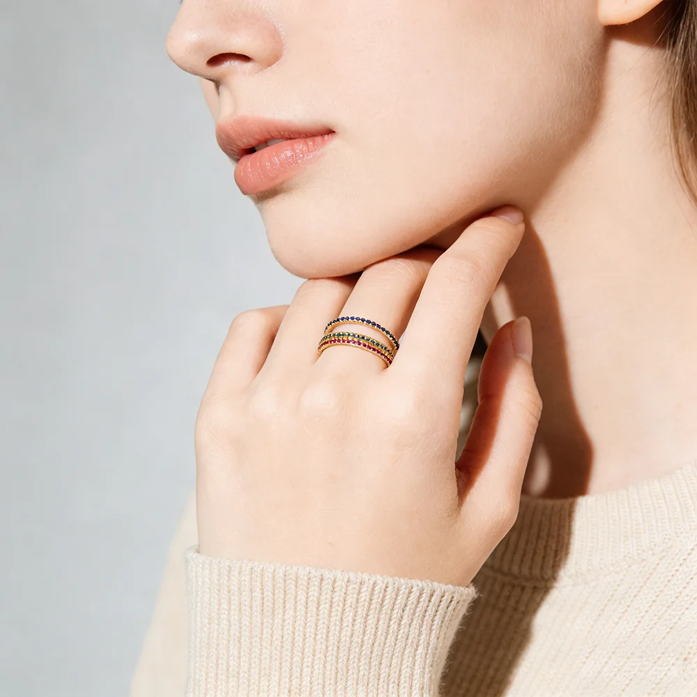 Frauen Strass Geburts stein Edelstahl Ring Luxus Schmuck Geschenk 12 Tierkreis funkelnde Ringe für Frauen Großhandel us5/6/7/8