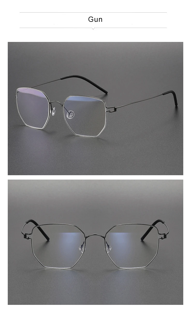 Angepasst Titan Myopie Optische Brillen Männer Ultraleicht Platz Schraubenlose Lesebrille Frauen Marke Brillen – Detail 19
