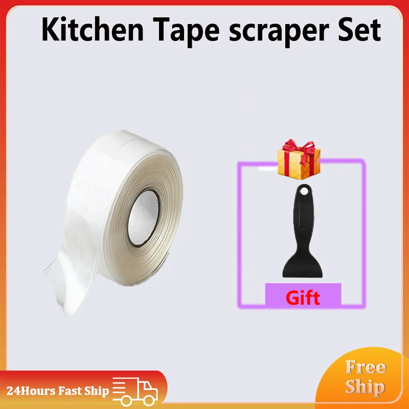 

Kitchen Bathroom Shower Waterproof Mould Proof Tape Sink Bath Sealing Strip Tape Self Adhesive Waterproof Strong Adhesive Tape