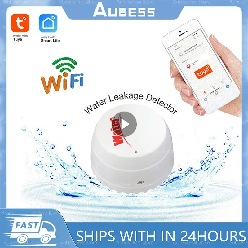 

Tuya Wifi Water Detector Leakage Sensor Alarm Leak Detector Sound Tuyasmart Smart Life APP Flood Alert Overflow Security Alarm