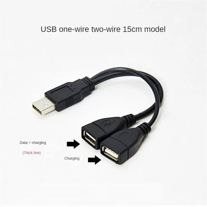 

2,0 A 1 штекер на 2 двойных USB разъема для передачи данных адаптер питания Y-образный разветвитель USB зарядный кабель Удлинительный кабель Шнур