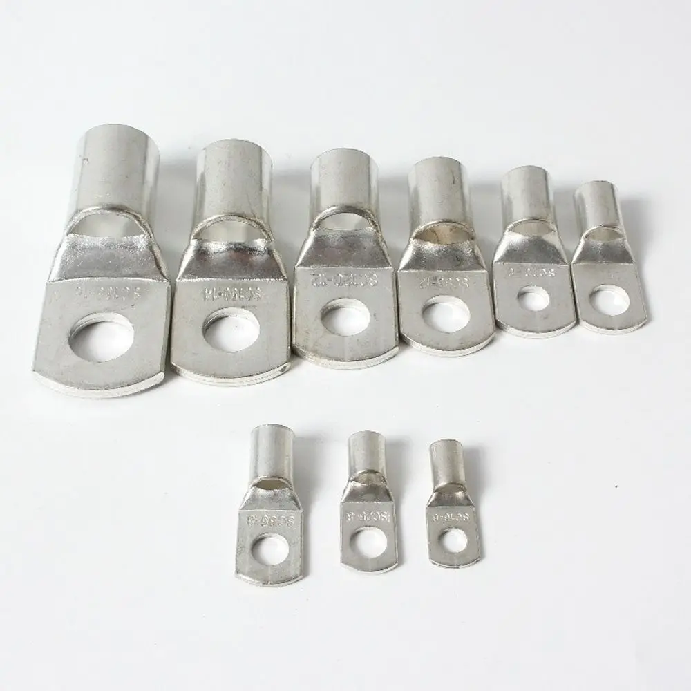 10PCS/5PCS Bolt Hole Tinned Copper Lugs Ring Crimp Terminal Wire Welding Cable Connector Suit SC16-6 SC25-8 SC35-8