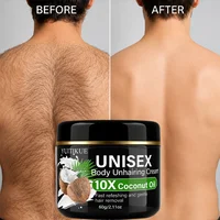 Crème dépilatoire à l'huile de coco unisexe YUITIKUE 60g, épilation douce et rapide, crème de soin quotidienne pour le corps entier 4