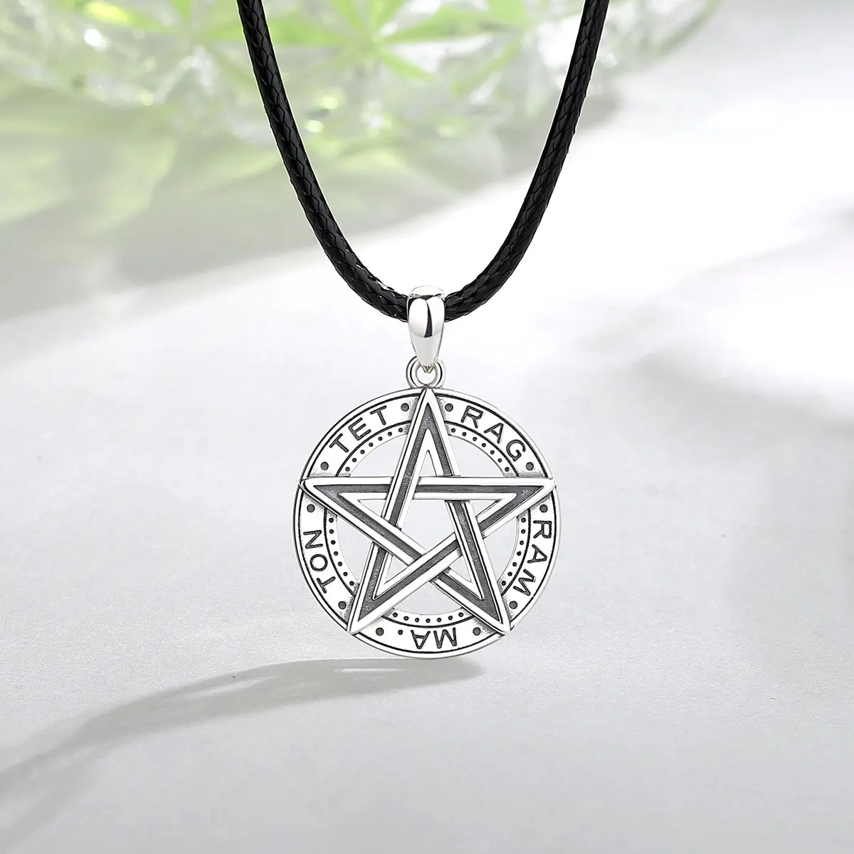 Eudora Real 925 Sterling Silver Pentagram Snake Necklace Wiccan Exquisite  Pendant Men Women Personality Amulet Jewelry Gift