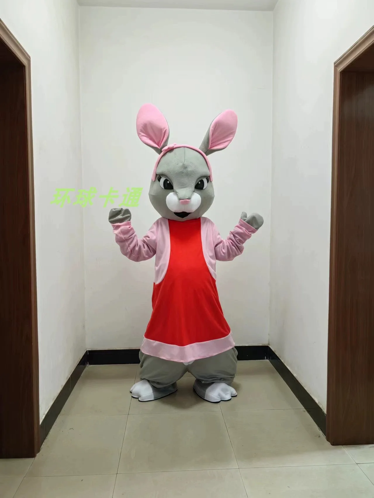 

New Adult Cute Hare Easter Bunny Rabbit Mascot Costume Halloween Christmas Dress Full Body Props Outfit Mascot Costume