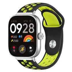 Soft Breathable Silicone Sports Bracelet Wristband for Mi band 8 Pro (Black Yellow)