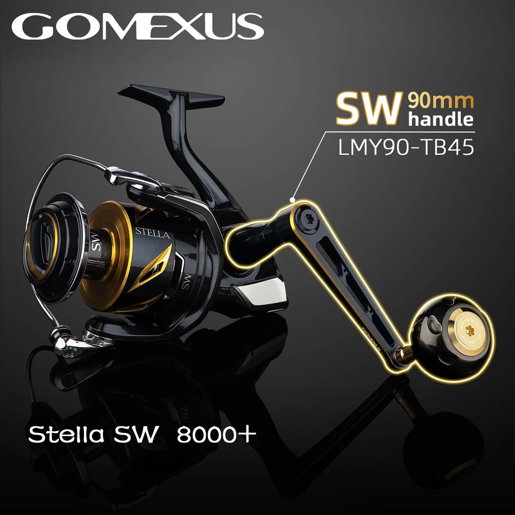 Gomexus Power Reel Handle with Titanium knob used For Shimano Stella SW