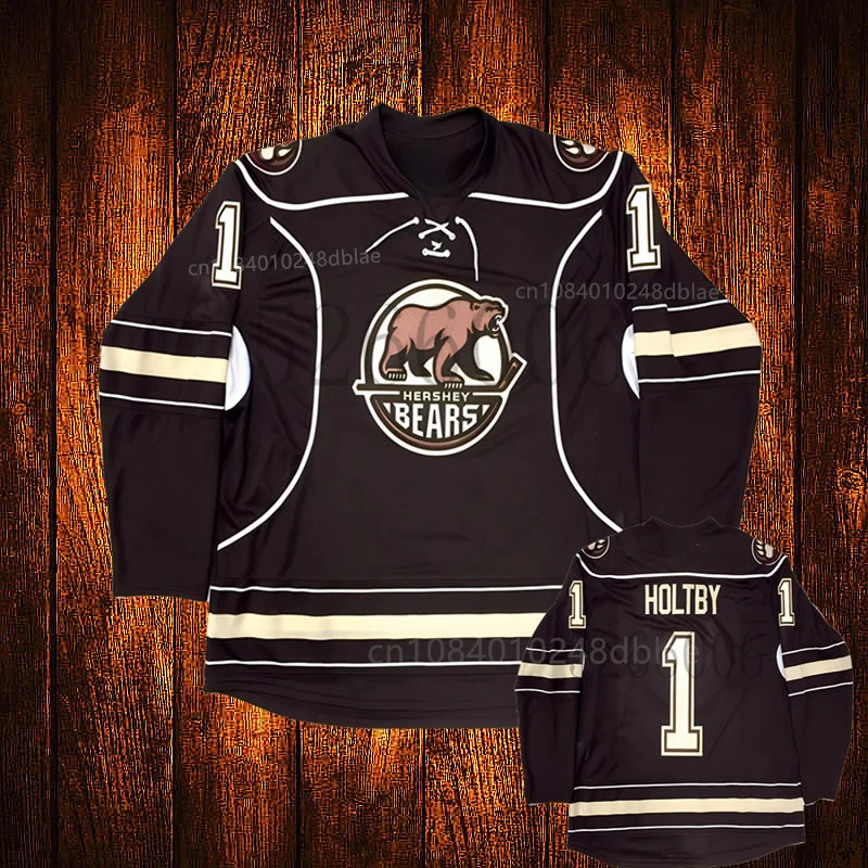 Vintage 2015 Hershey Bears 40 Caleb Herbert Chris Bourque Embroidery Hockey Jersey Youth Kids Adult Any Size And name 045 ice hockey jerseys
