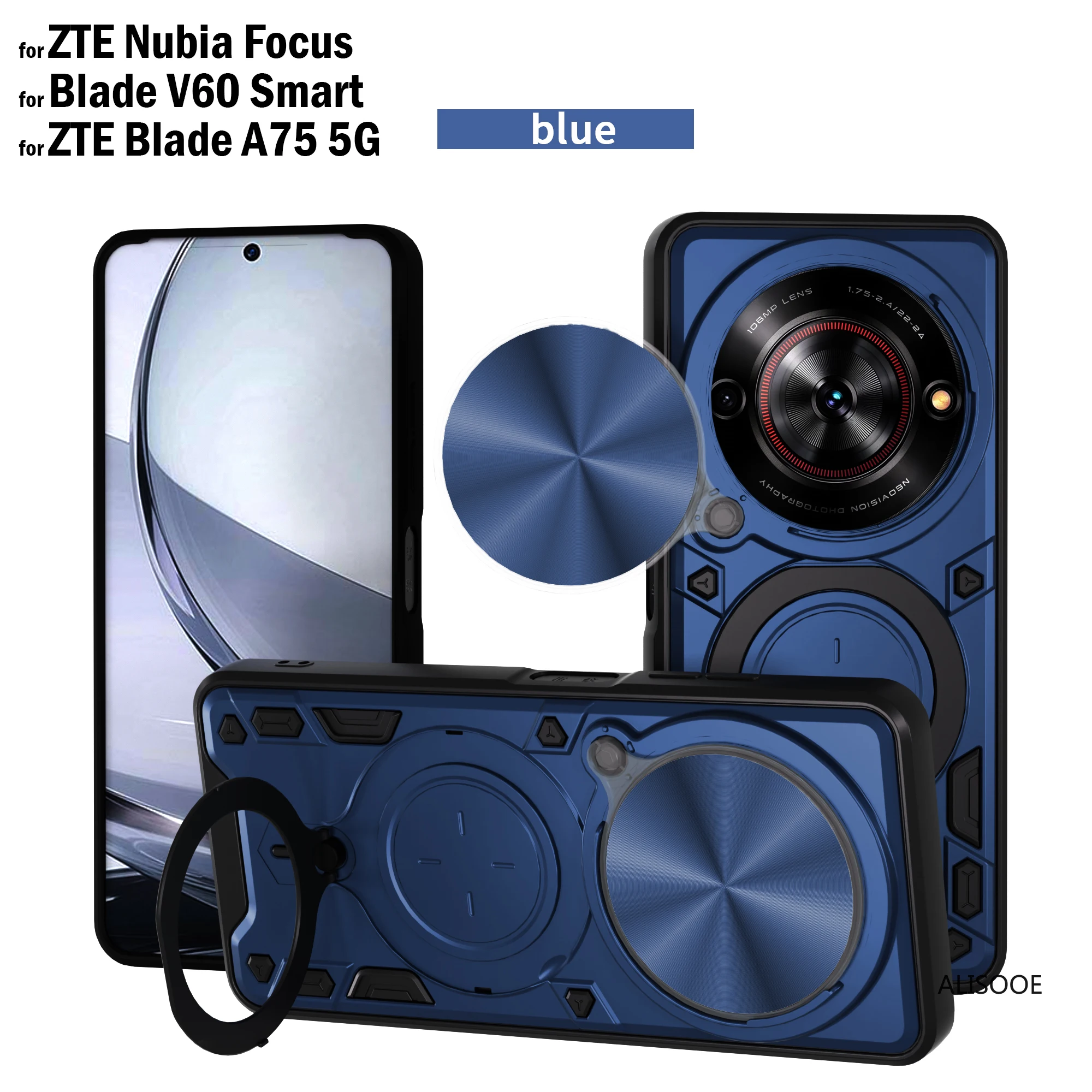 Slide Camera  with Magnetic Ring Stand and Protective Cover