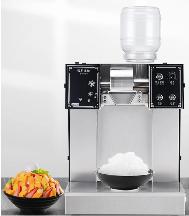 

180kg/day Tabletop Commercial Korean Bingsu Machine Milk Drink Red Wine Snowflake Ice Maker Sponge Snow Ice Shaving Machine