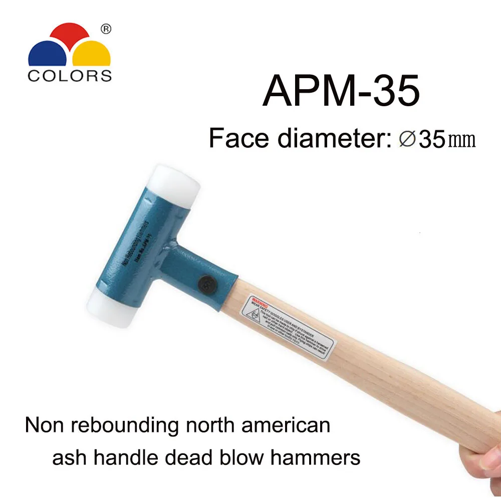 

Mini hand crimping tool hemmers non rebounding north american ash handle dead blow hammers APM-35 MED hard