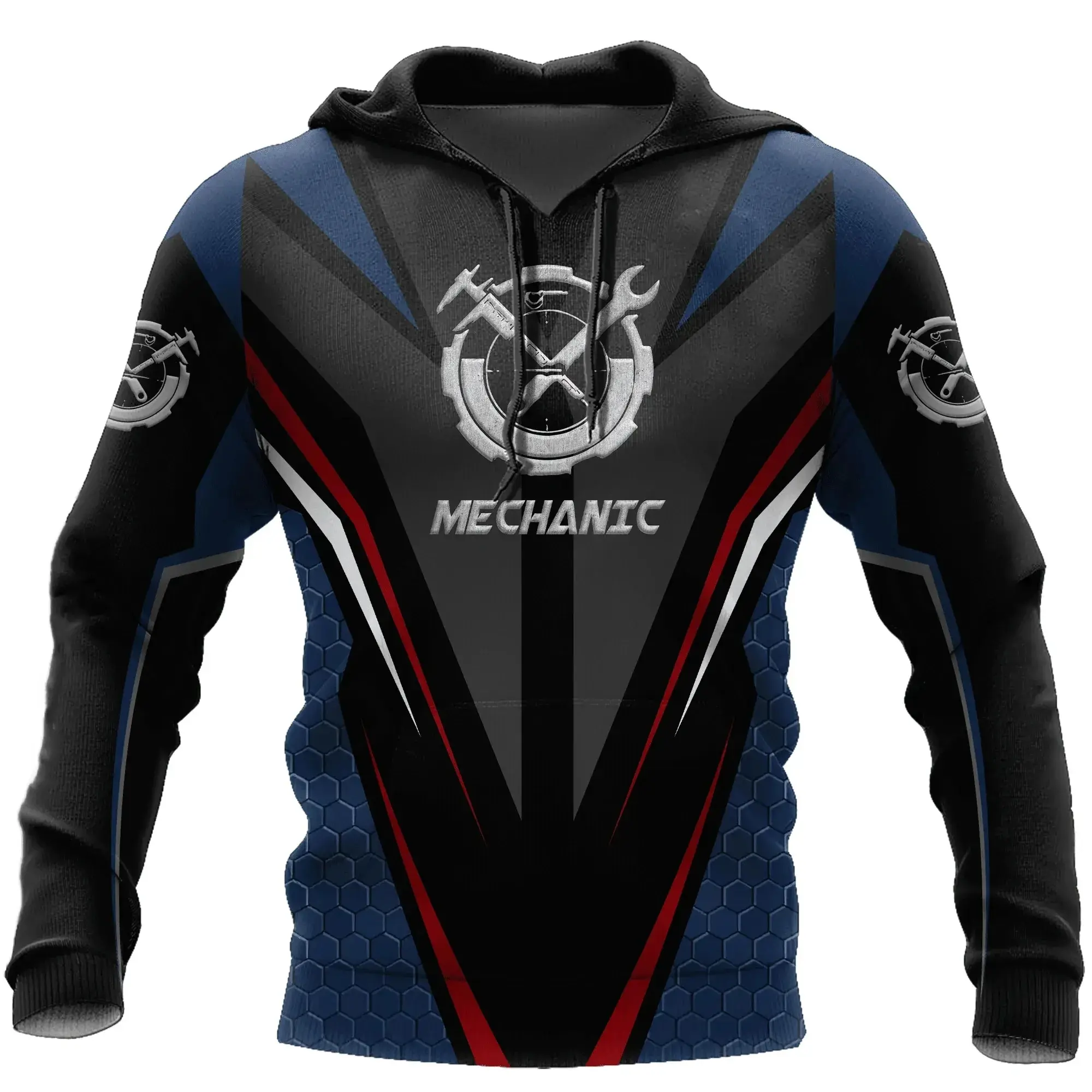 thumbnail image 1 of Sudadera con capucha de gran tamaño para hombre, nueva sudadera con estampado 3D de Mechanical Master Engineer 2023, moda urbana, primavera y otoño, manga larga, 1 of 5