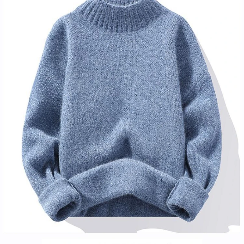 Autumn Winter Turtleneck Pullovers Warm Solid Color Men's Sweater Slim Pullover men Knitted sweater Bottoming Shirt