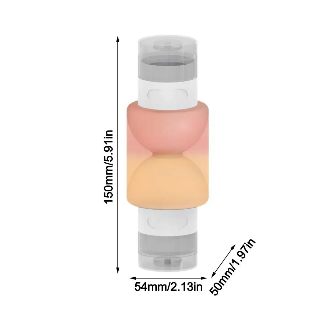 New 90ml Travel Dispenser Bottle Reusable Empty Squeeze Bottle Double-ended Travel Split Bottle Shower Gel Shampoo Lotion