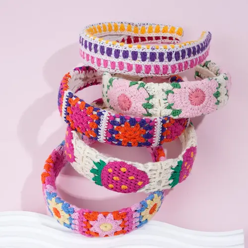 NEW Knitted Headband Bohemian Style Summer Seaside Vacation Handmade Head Band Hair Accessories for Women Girls - Image 2