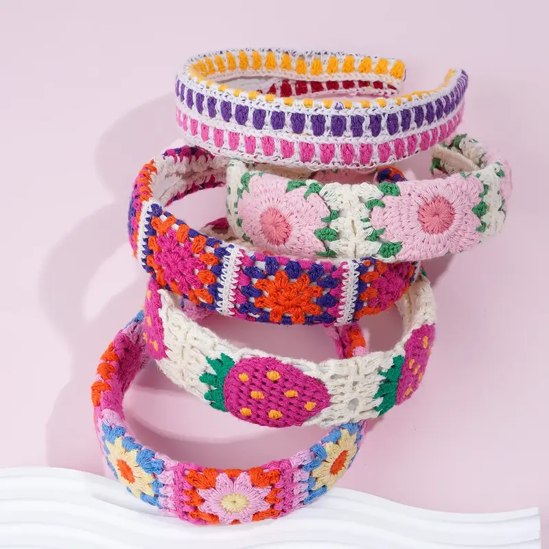 NEW Knitted Headband Bohemian Style Summer Seaside Vacation Handmade Head Band Hair Accessories for Women Girls - Image 2