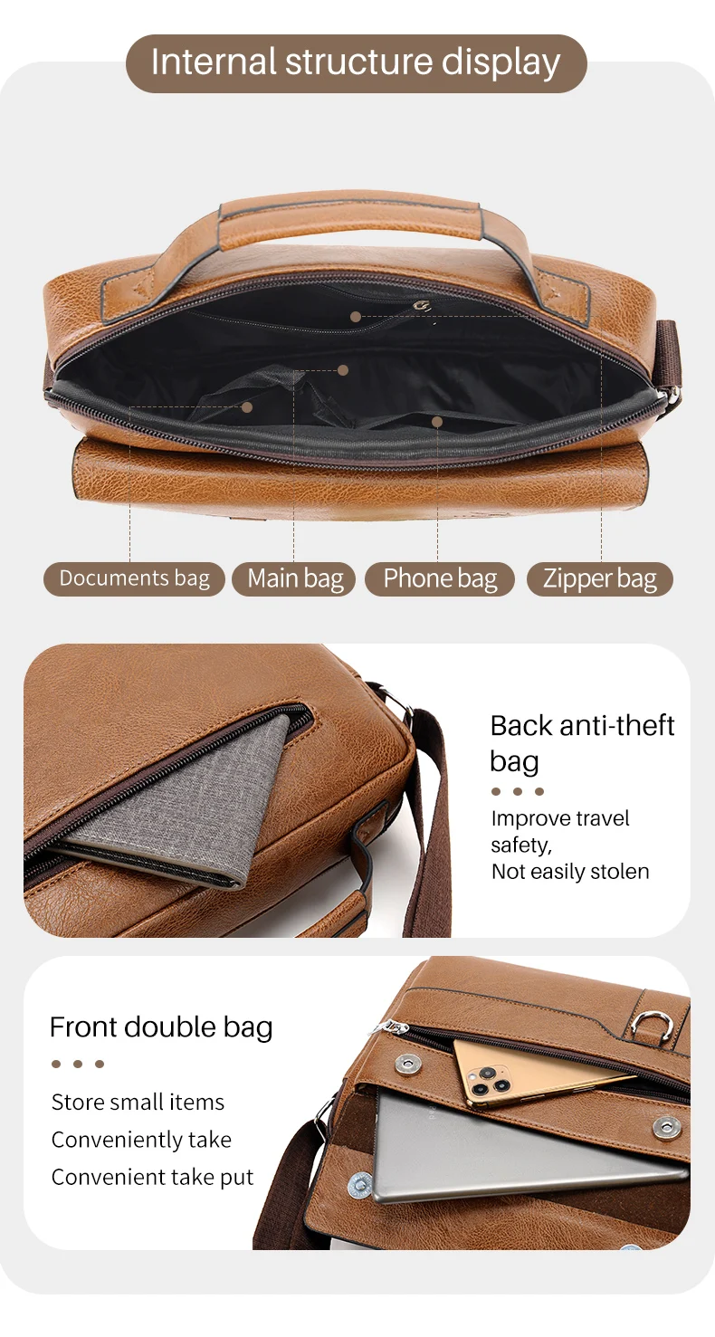 WEIXIER-Bolso de hombro cruzado multifunción