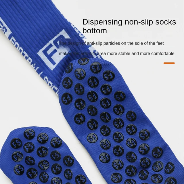 Football socks, men's mid length sports socks, running socks, anti slip thick towel bottom, wear-resistant 4
