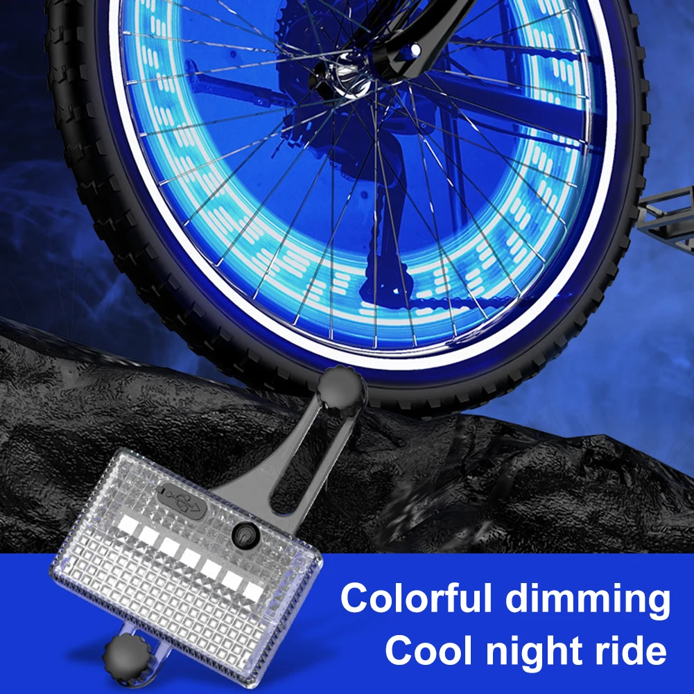 Luci LED Per Ruota Bici | Impermeabile USB Ricaricabile | 7 Colori E 16 Modalità | Adatto A Raggi E Mozzo | Bici Bambini E Adulti