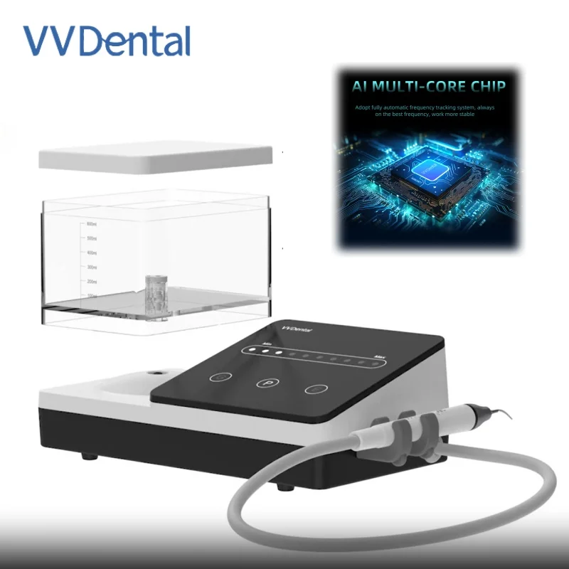 VVDental Ultraschall-Zahnsteinentferner mit LED-Handstück für Zahnheilkunde, tragbare Nagelgravur-Einheit