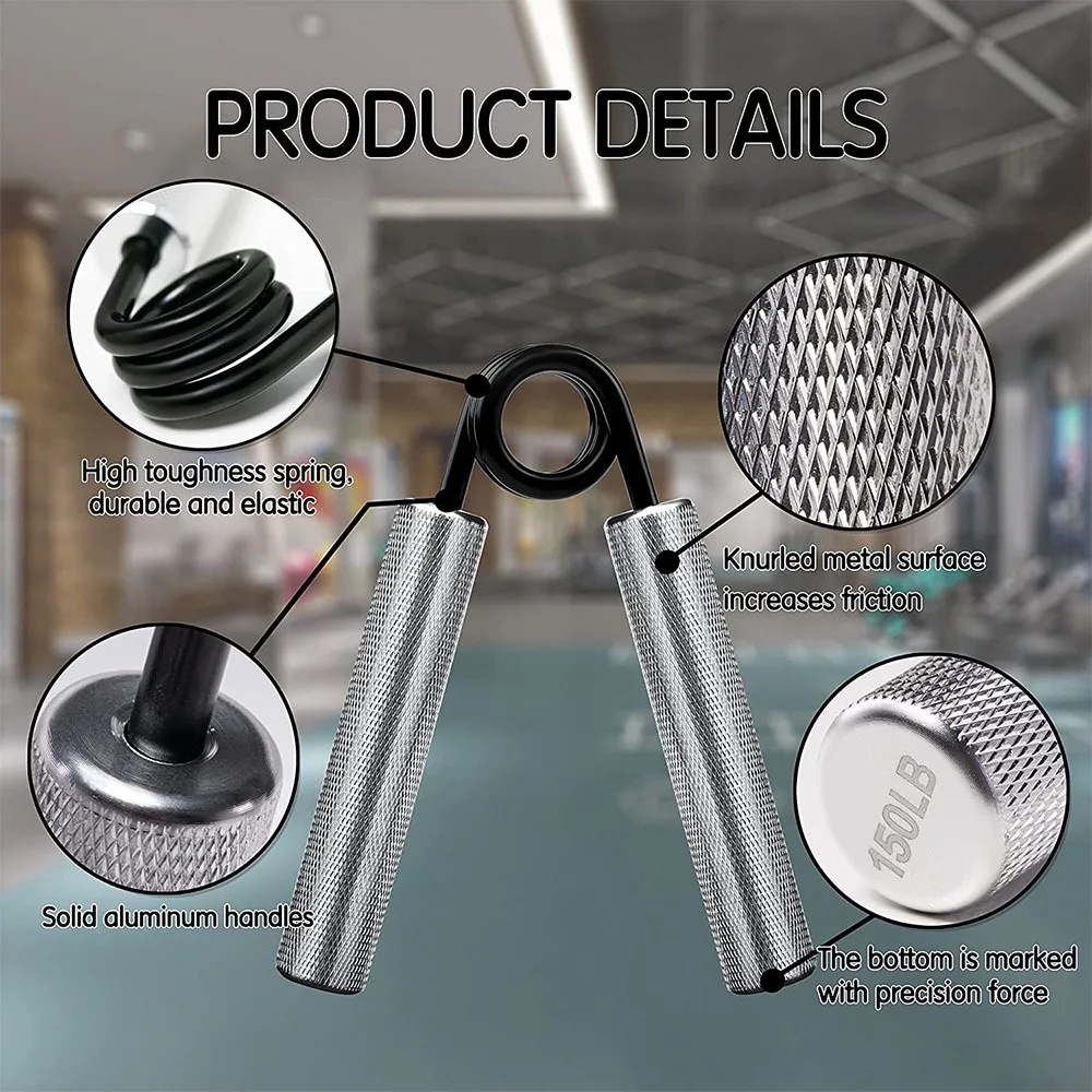 Hand Strengthener Hand Grip Trainers Hand Grip Exerciser Metal Hand Grips Strengthener Men Women Arm Spring Finger Massager Expander Hand Exercise Gym Fitness Training Wrist Gripper