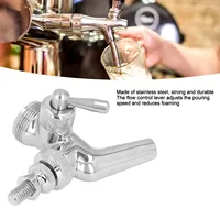 Beer Faucet Beer  Control Faucet Stainless Steel Beer Tap with Dust Cover Handle for Homebrewing Stainless Steel Beer Faucet 2
