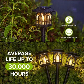 6/10 Pack Solar Pathway Lights Outdoor, Solar Landscape Path Yard Lights, Auto On/Off , for Outside Yard Lawn Patio Walkway 4