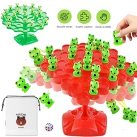 Montessori Frog Balance Game Toys Parent-Child Interactive Family Puzzle Game Birthday Christmas Bulk Frogs Tree Gifts for Kids 1