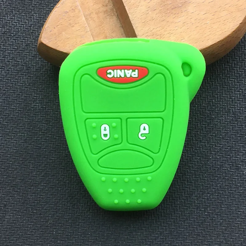 Car Key Shell Cover Silicone Remote Car Key Shell Cover For Chrysler 300 Dodge Caliber for Jeep Patriot Pacifica Liberty 2 + 1 3 Buttons Fob Key Case key case cover,key case,car key shell,remote control case cover