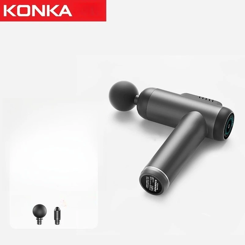 Konka fáscia arma adulto carregamento rápido led tela inteligente 99 níveis de velocidade alta qualidade baixo ruído relaxamento muscular massagem martelo
