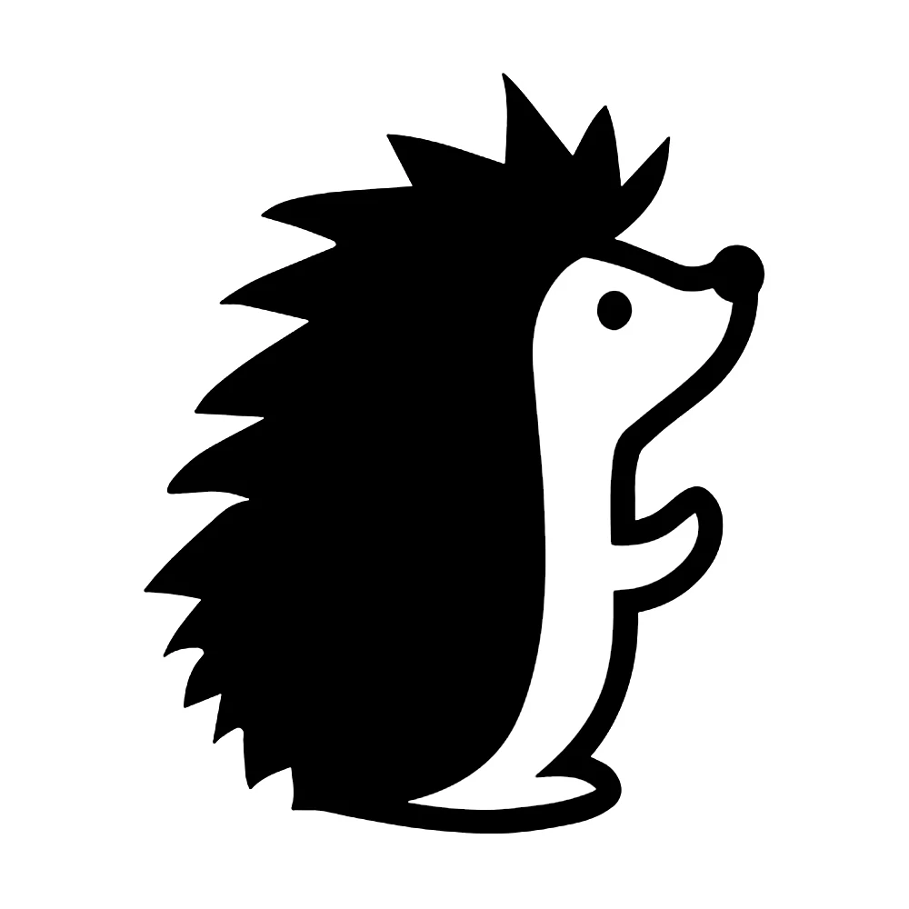 

12 * 9.8CM cute hedgehog car sticker creative vinyl body decoration high-quality waterproof sticker interesting body sticker