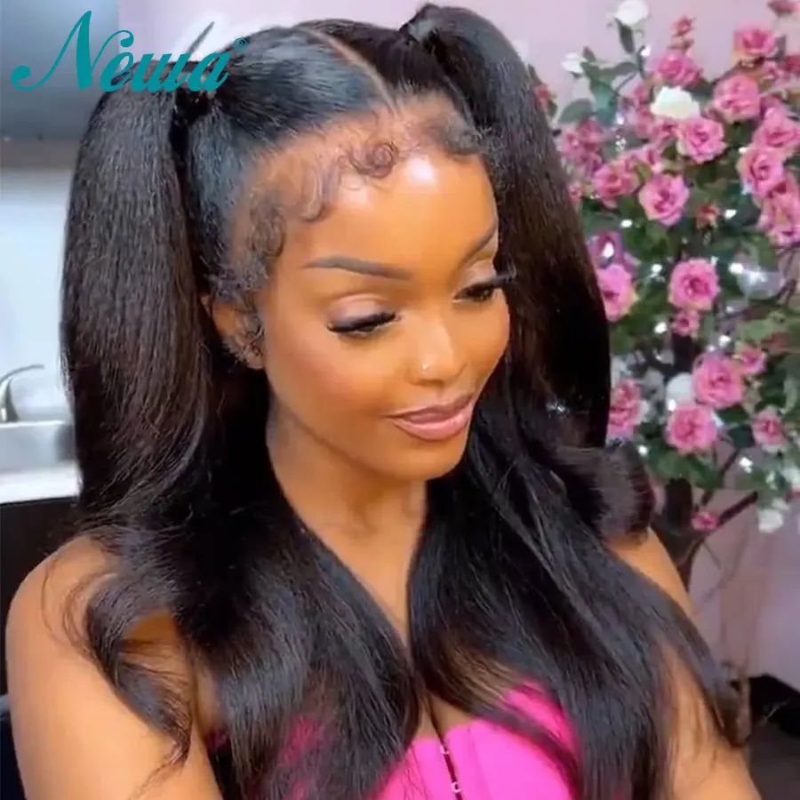 

Curly Baby Hair 13x6 Lace Front Wigs Transparent HD 360 Lace Frontal Wigs Kinky Straight Glueless Human Hair Wig Kinky Hairline