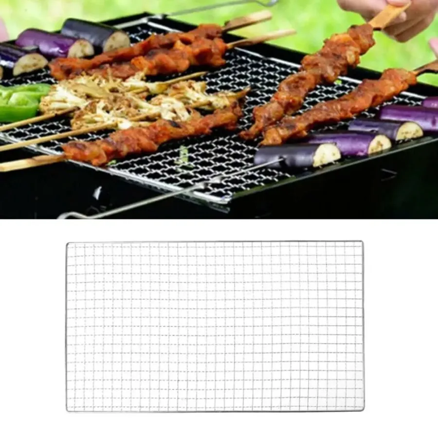 1PC-Stainless-Steel-Outdoor-BBQ-Rack-Barbecue-Grid-Replacement-Net-Wire ...