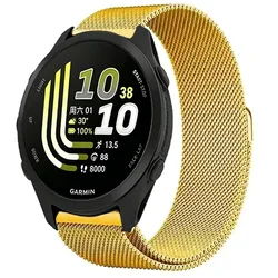 Milanese Mesh Wristband - Elegant Stainless Steel Adjustable Strap, 22mm & 20mm Sizes - 20mm Universal (Gold)